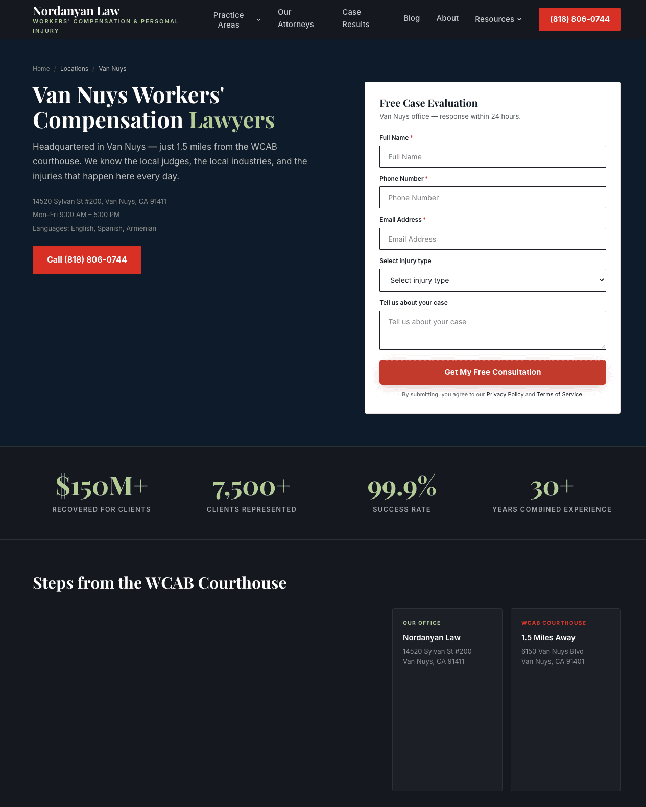 Van Nuys city landing page