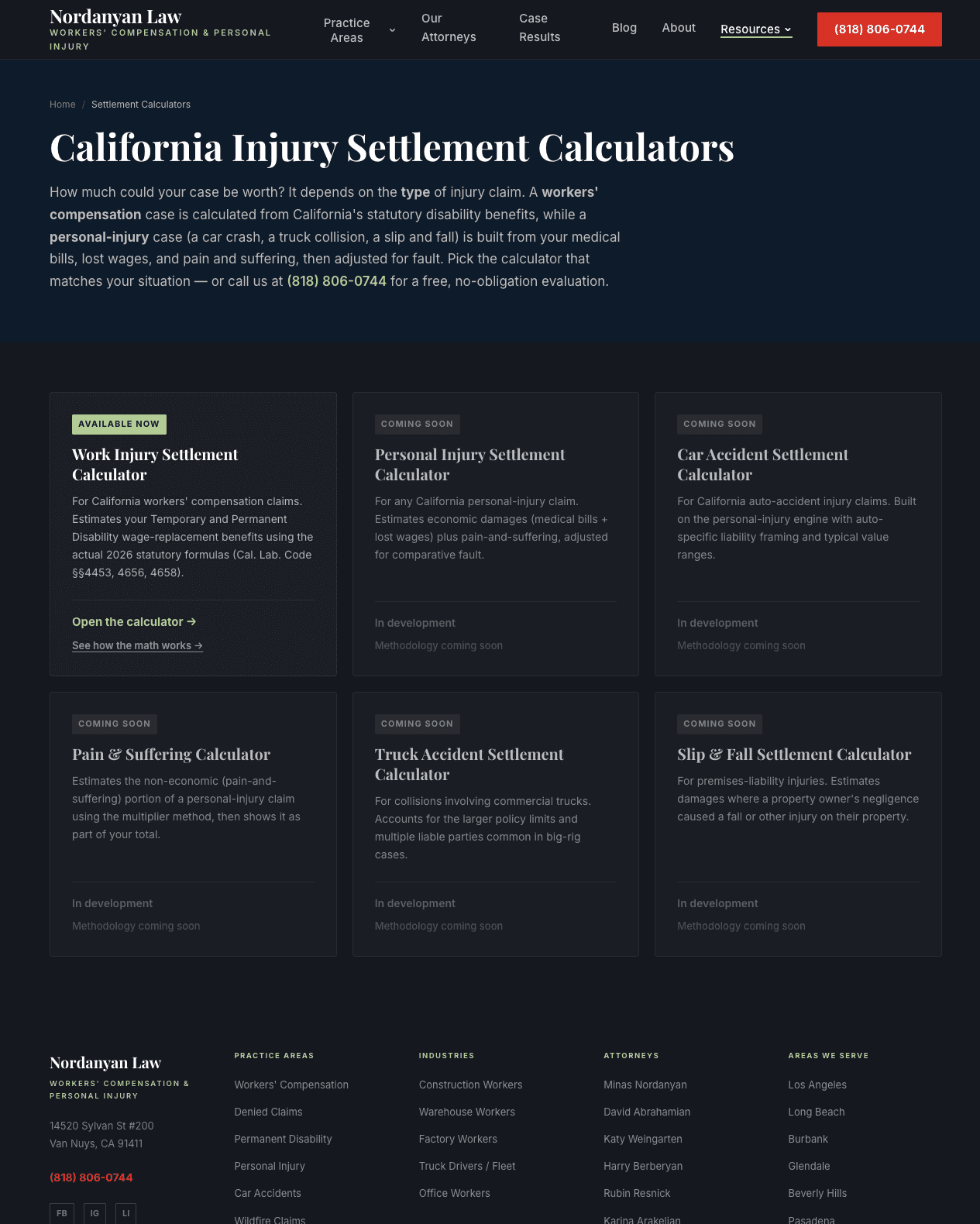 Work injury settlement calculator